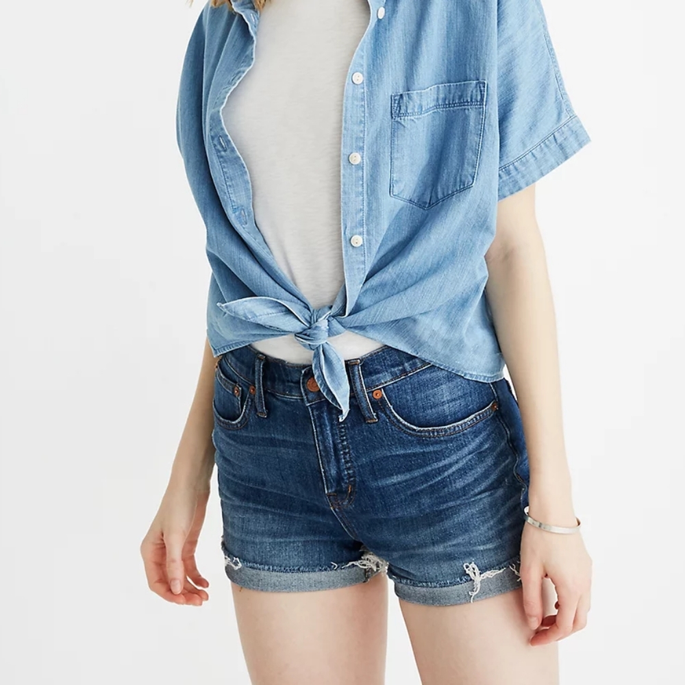 Madewell Rolled Cuff Denim Shorts Size 26